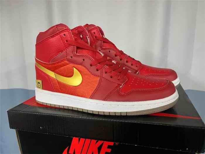 Women's Running Weapon Air Jordan 1 Red Shoes 0427