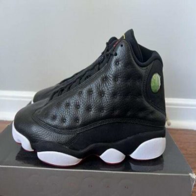 Men's Running Weapon Air Jordan 13 Black Shoes 048