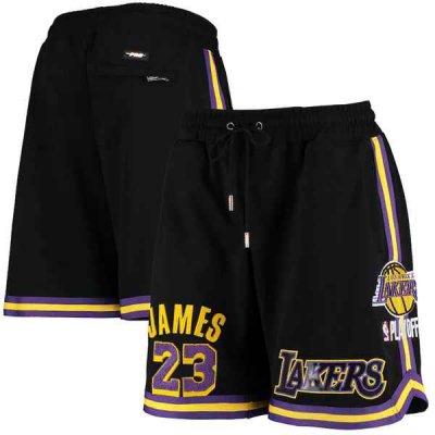 Men's Los Angeles Lakers #23 LeBron James Black Shorts