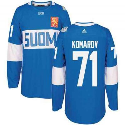 Team Finland #71 Leo Komarov Blue 2016 World Cup Stitched NHL Jersey