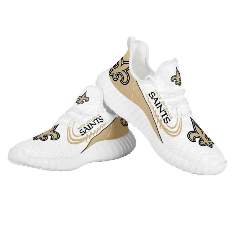 Women's New Orleans Saints Mesh Knit Sneakers/Shoes 010