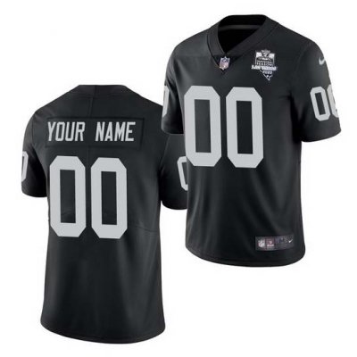 Women's Las Vegas Raiders Customized Black Inaugural Season Vapor Limited Stitched Jersey(Run Small'