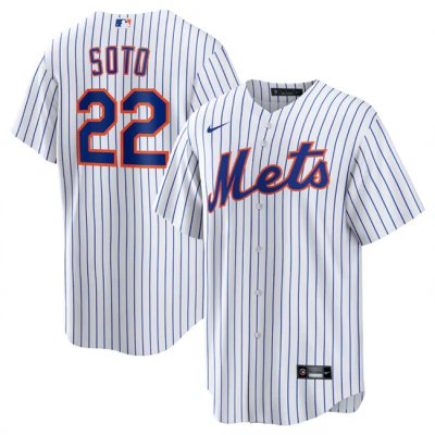 Men's New York Mets #22 Juan Soto White 2024 Cool Base Stitched Baseball Jersey