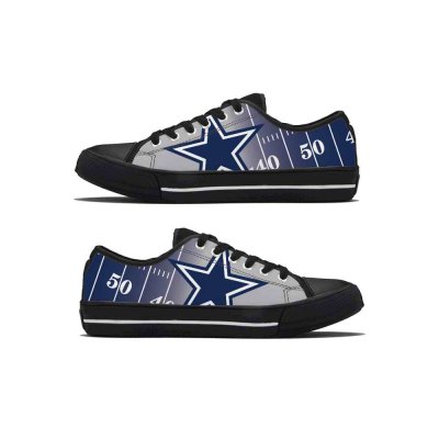 Women's Dallas Cowboys Low Top Canvas Sneakers 004