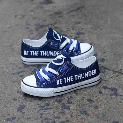 Women's and Youth Tampa Bay Lightning Repeat Print Low Top Sneakers 002