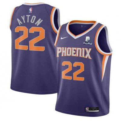 Men's Phoenix Suns #22 Deandre Ayton Purple Stitched Jersey