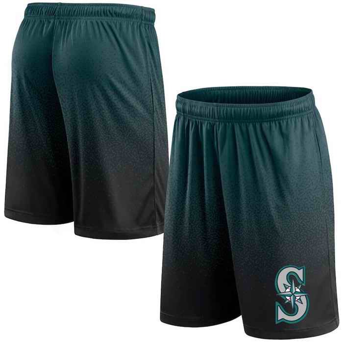 Men's Seattle Mariners Green/Black Ombre Shorts