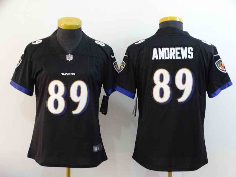 Women's Baltimore Ravens #89 Mark Andrews Black Vapor Untouchable Limited NFL Jersey(Run Small)