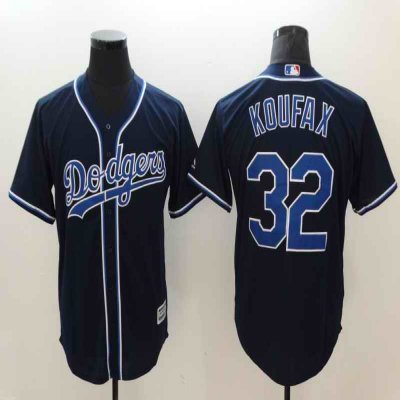 Men's Los Angeles Dodgers #32 Sandy Koufax Navy Cool Base Stitched MLB Jersey