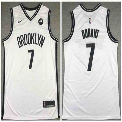 Men's Brooklyn Nets #7 Kevin Durant 2020 White Stitched Jersey