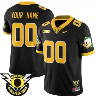 Youth Oregon Ducks Active Player Custom Black 2024 F.U.S.E. Forever Gang Green Stitched Football Jersey