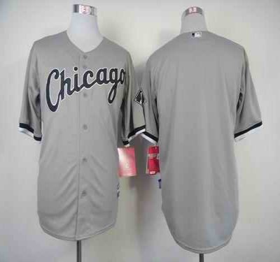 White Sox Blank Grey Cool Base Stitched MLB Jersey