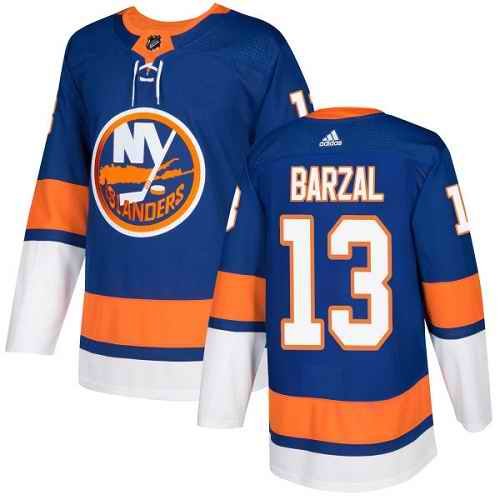 Men's Adidas New York Islanders #13 Mathew Barzal Royal Stitched NHL Jersey