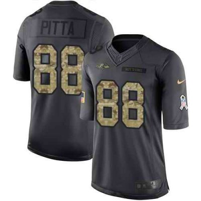 Nike Ravens #88 Dennis Pitta Black Youth Stitched NFL Limited 2016 Salute to Service Jersey