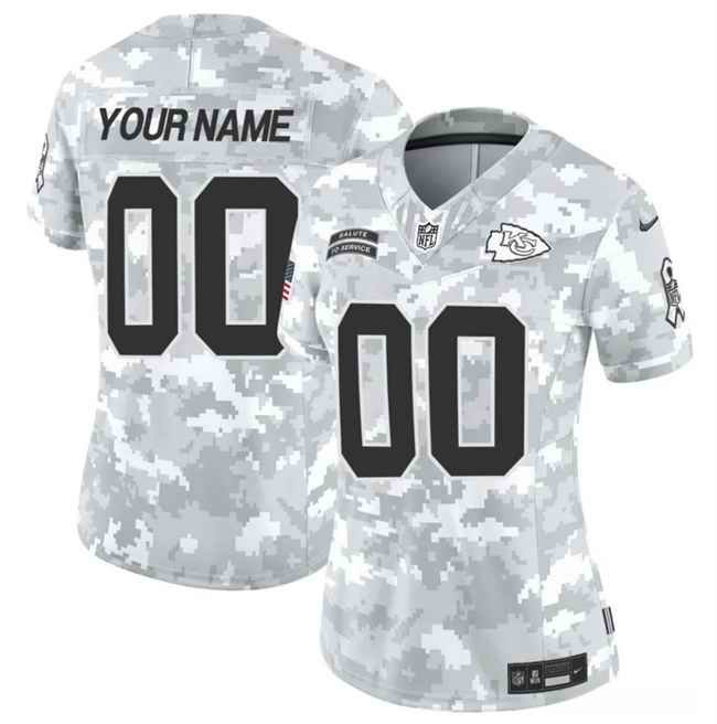 Women's Kansas City Chiefs Active Player Custom 2024 F.U.S.E Arctic Camo Salute to Service Limited Stitched Football Jersey(Run Small)