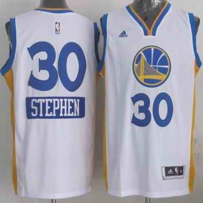 Warriors #30 Stephen Curry White 2014-15 Christmas Day Stitched NBA Jersey