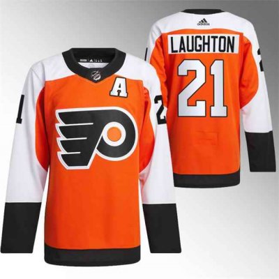 Men's Philadelphia Flyers #21 Scott Laughton 2023/24 Orange Stitched Jersey