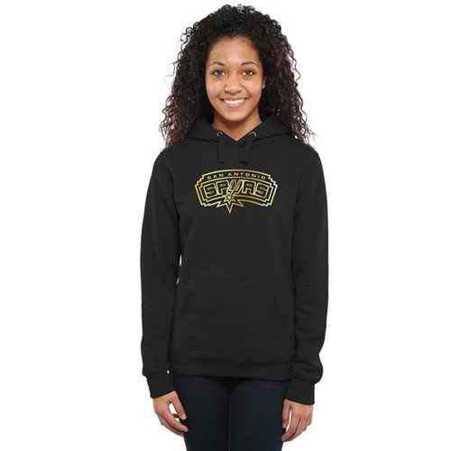 Women's San Antonio Spurs Gold Collection Pullover Hoodie Black