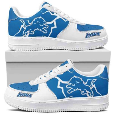 Women's Detroit Lions Air Force 1 Sneakers 001