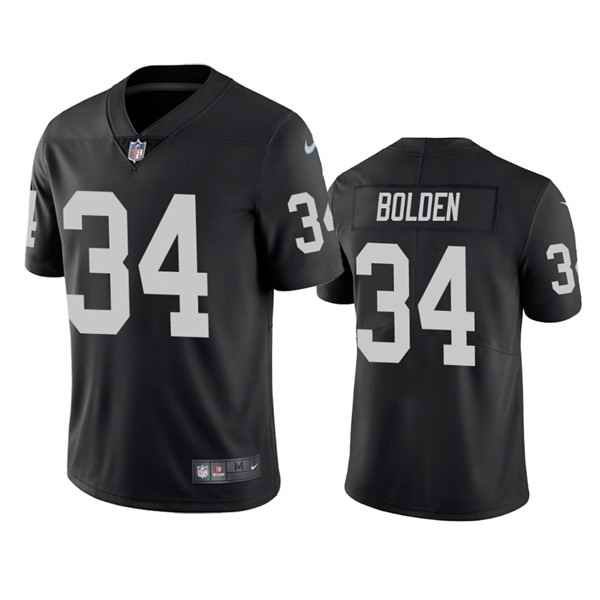 Men's Las Vegas Raiders #34 Brandon Bolden Black Vapor Limited Stitched Jersey