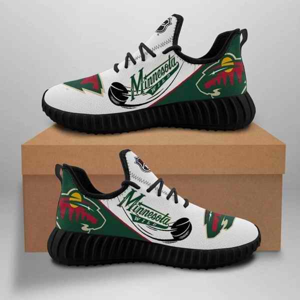 Men's Minnesota Wild Mesh Knit Sneakers/Shoes 002