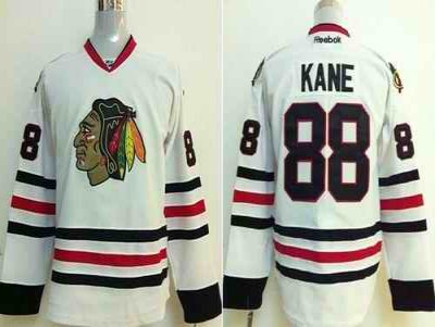 Blackhawks #88 Patrick Kane Stitched White Youth NHL Jersey