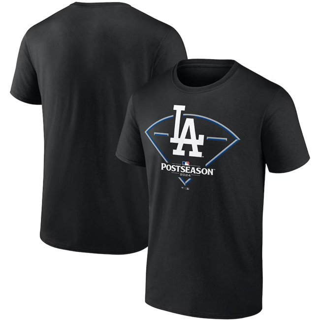 Men's Los Angeles Dodgers Black 2024 Postseason Around The Horn T-Shirt