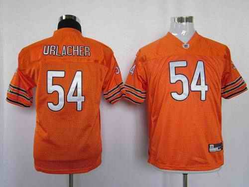 Bears #54 Brian Urlacher Orange Stitched Youth NFL Jersey