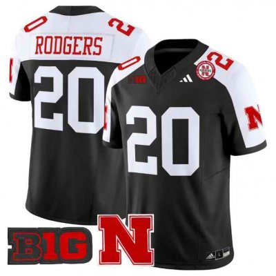 Men's Nebraska Cornhuskers #20 Johnny Rodgers Black 2024 F.U.S.E. With Patch Vapor Limited Stitched Football Jersey