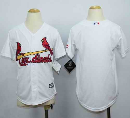 Cardinals Blank White Cool Base Stitched Youth MLB Jersey