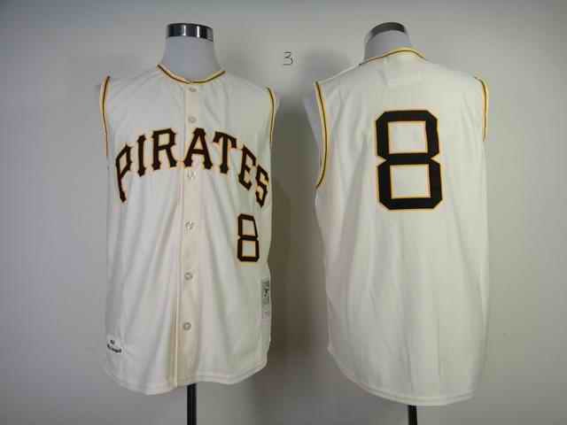 Mitchell And Ness 1960 Pirates #8 Willie Stargell Cream Throwback Stitched MLB Jersey