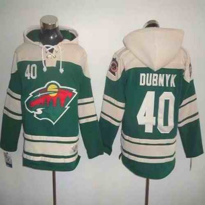 Wild #40 Devan Dubnyk Green 2016 Stadium Series NHL Hoodie