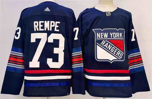 Men's New York Rangers #73 Matt Rempe Navy Stitched Jersey