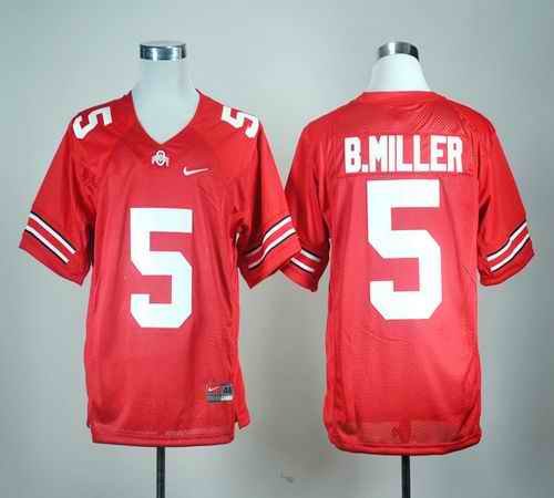 Buckeyes #5 Braxton Miller Red Stitched NCAA Jersey