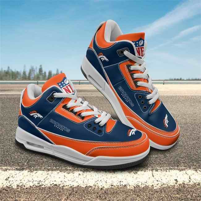 Women's Denver Broncos Air Jordan 3 Sneakers/Shoes 002