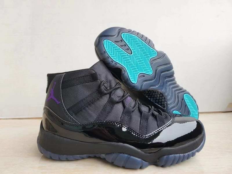 Women's Running weapon Air Jordan 11 Black Shoes 0010