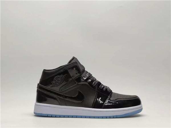 Men's Running Weapon Air Jordan 1 High Top Black Shoes 0434