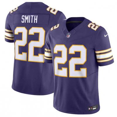 Men's Minnesota Vikings #22 Harrison Smith Purple 2023 F.U.S.E. Vapor Untouchable Stitched Game Jersey