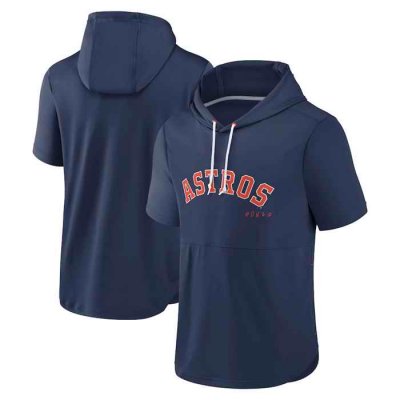 Men's Houston Astros Navy Sideline Training Hooded Performance T-Shirt