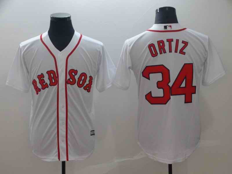 Men's Boston Red Sox #34 David Ortiz Red Cool Base Stitched MLB Jersey