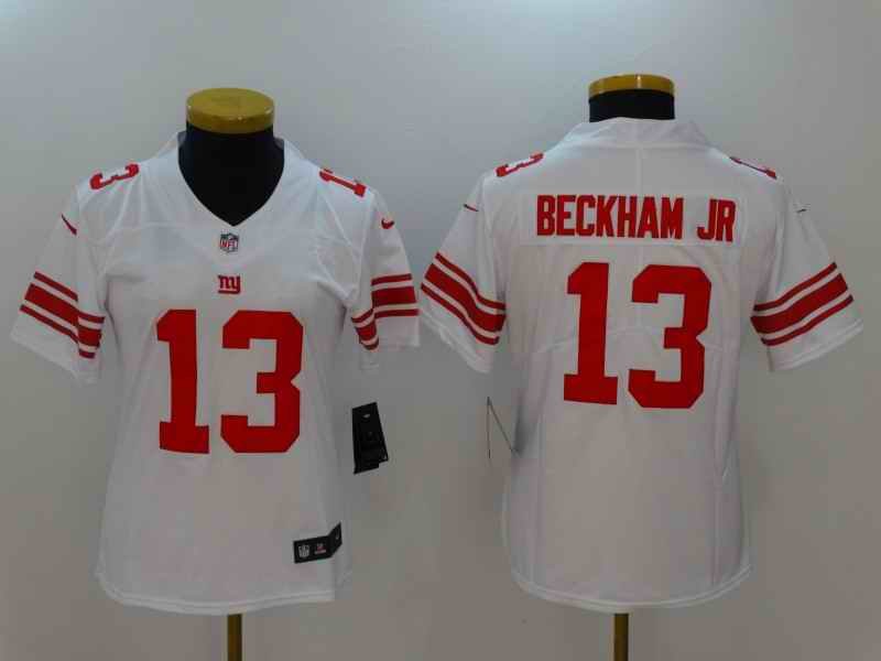 Women's New York Giants #13 Odell Beckham Jr. White Vapor Untouchable Limited Jersey