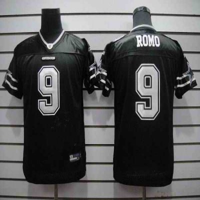 Cowboys #9 Tony Romo Black Shadow Stitched Youth NFL Jersey