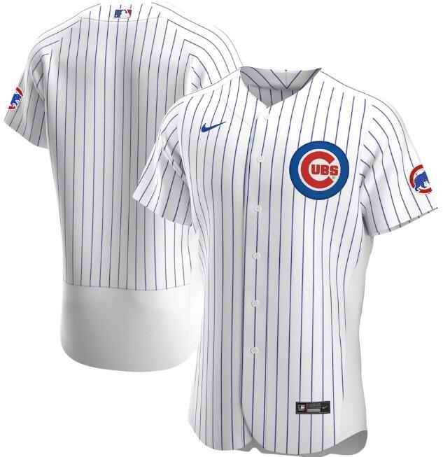 Men's Chicago Cubs Blank White Flex Base Stitched Jersey