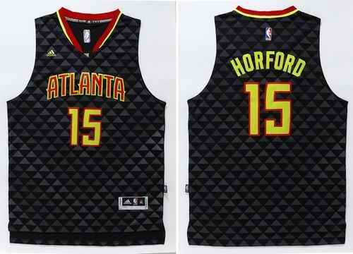 Hawks #15 Al Horford Black Swingman Stitched NBA Jersey