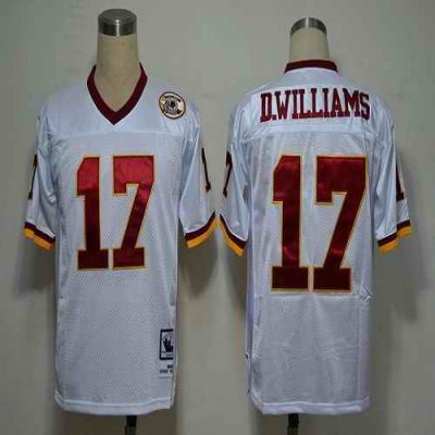 Mitchell and Ness 50TH Redskins #17 D.Williams White Stitched NFL Jersey