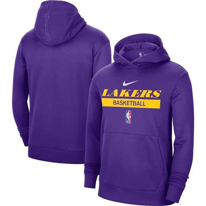 Men's Los Angeles Lakers Purple Spotlight Fleece Overhead Hoodie