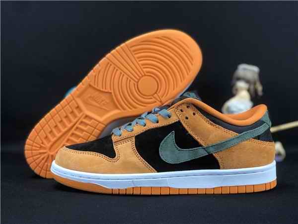 Women's Dunk Low SB Black/Brown Shoes 066