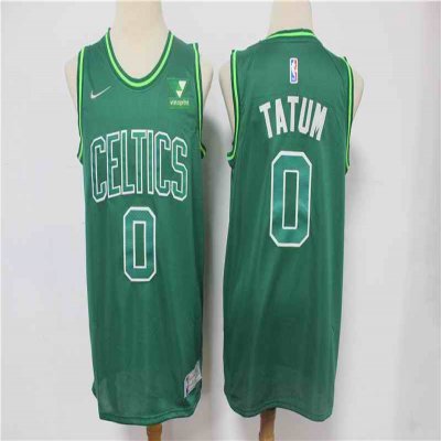 Men's Boston Celtics #0 Jayson Tatum Green Stitched Jersey