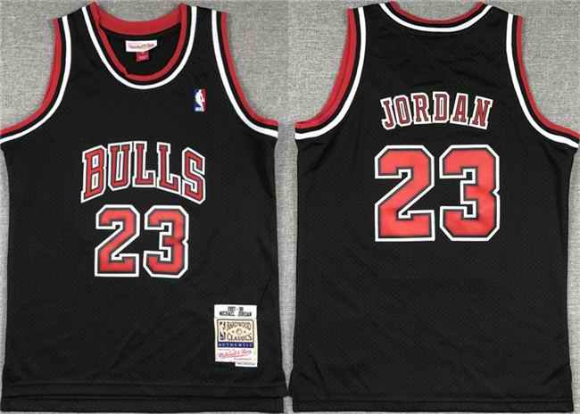 Youth Chicago Bulls #23 Michael Jordan Black Stitched Basketball Jersey