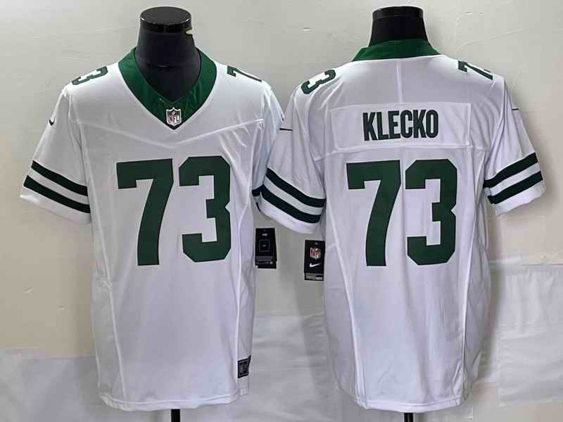 Men's New York Jets #73 Joe Klecko White 2023 F.U.S.E. Vapor Limited Throwback Stitched Football Jersey